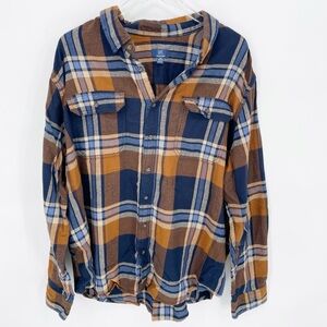 George Plaid Flannel Button Down Shirt